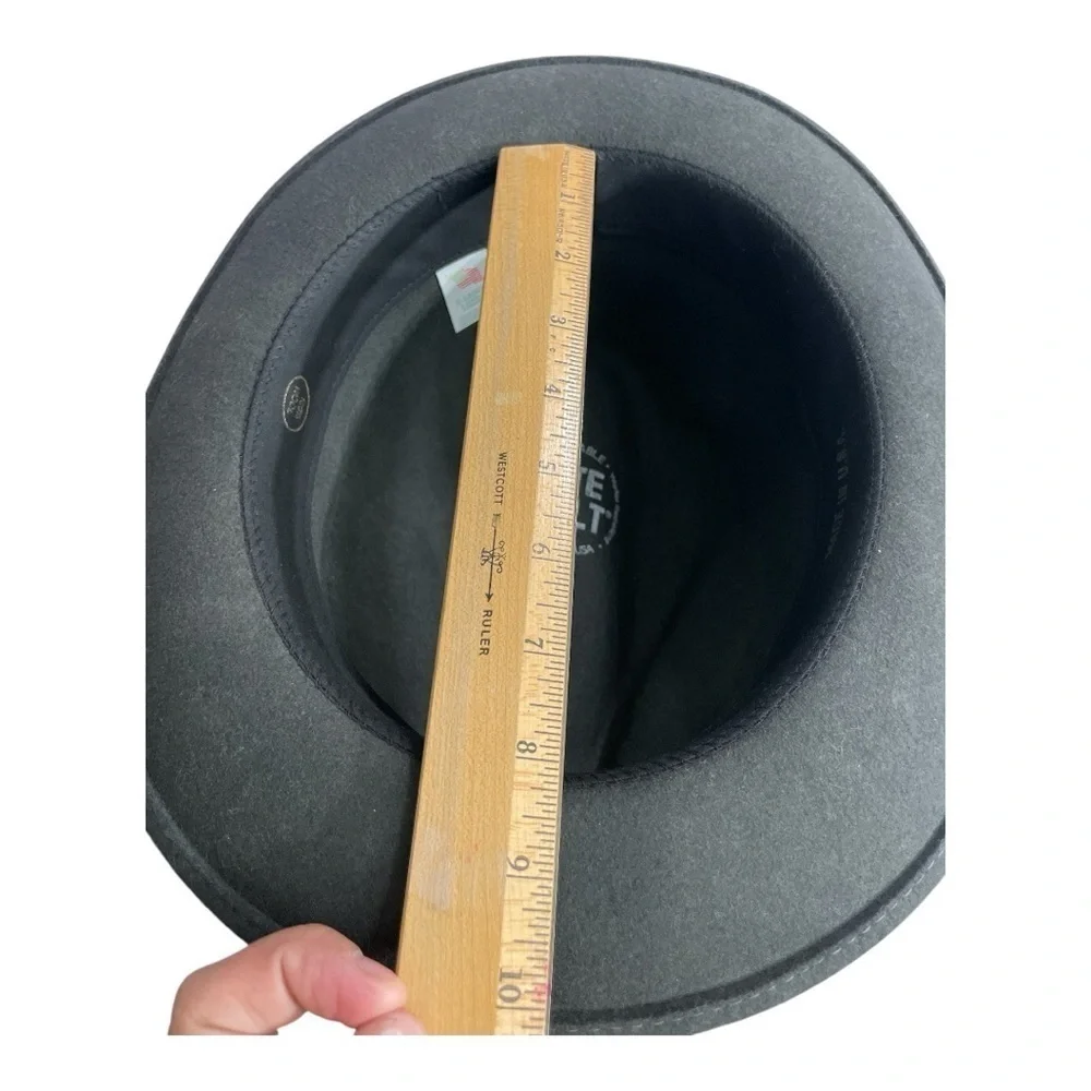 Litefelt Charlie Stingy Brim Fedora Sark Gray size XL 100% Wool